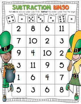 Just Add Dice St Patrick's Day Math Games! Print and Go! | TPT