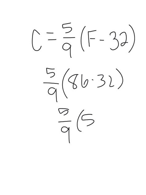 SOLVED:The formula C=(5)/(9)(F-32) expresses the relationship between ...