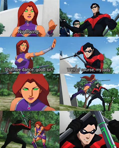 Robin-Nightwing and Starfire moments in the DCAMU. : r/Nightwing