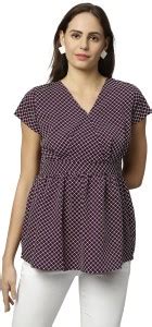 Black Bull Casual Checkered Women Maroon Top - Buy Black Bull Casual ...