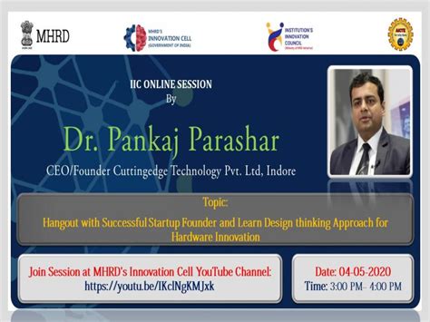 Hangout with Successful startup founder & learn design thinking ...