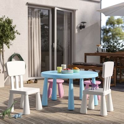 MAMMUT children's table, in/outdoor/light blue, 85 cm (331/2") - IKEA