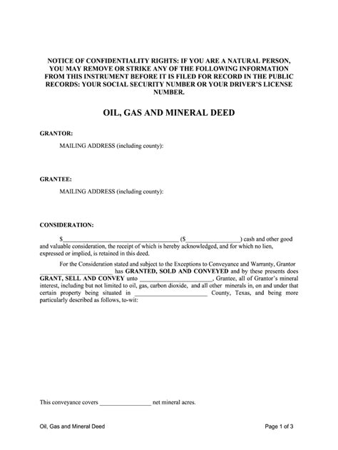 Mineral Deed Form - Fill Online, Printable, Fillable, Blank | pdfFiller