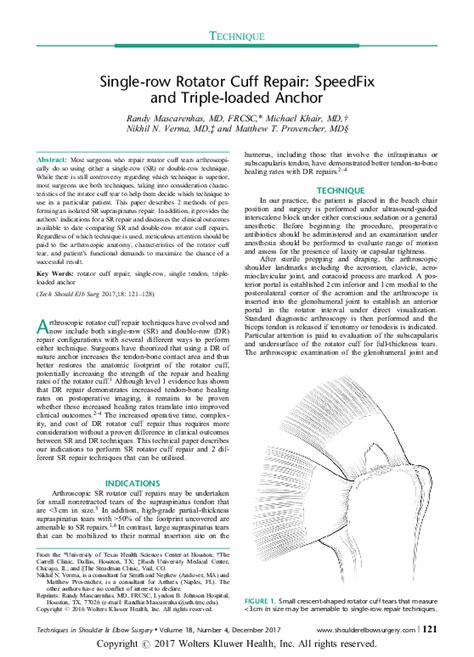 Image result for Single Row Rotator Cuff Repair