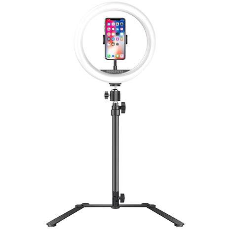 BROLAVIYA Overhead Video Mobile Stand with 10 inch Ring Light,Metal ...