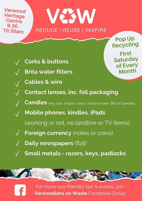Pop up recycling, Heritage Centre, Verwood, 4 January 2025 | AllEvents