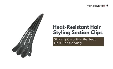 Mr. Barber Professional Carbon Clips - Black Pack of 6 Piece | Hair ...