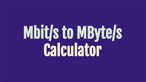 How to Convert Mega Byte Mb To Mph 的图像结果