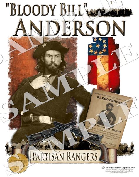 Bloody Bill Anderson Confederate Army American Civil War themed art ...