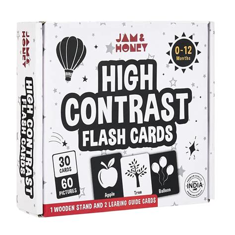 Buy Amazon Brand-Jam & Honey High Contrast Flash Cards for Babies ...