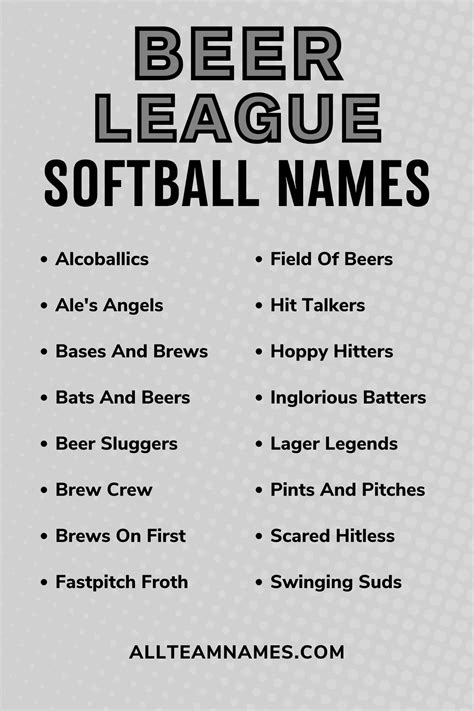 Softball Team Names