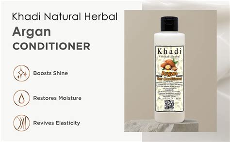 Buy Khadi Natural Herbal Argan Conditioner For Dry & Frizzy Hair With ...