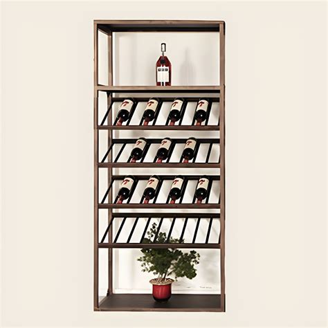 Modern Floor Wine Bottle & Glass Rack Metal Wine Rack with Shelf ...