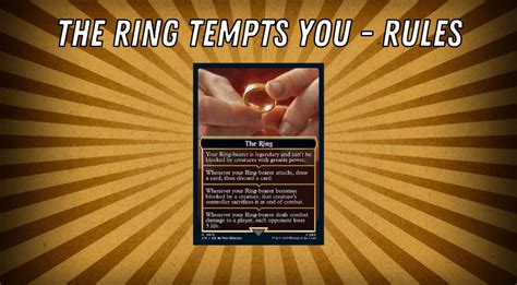 MTG The Ring Tempts You - Rules and Interactions Explained