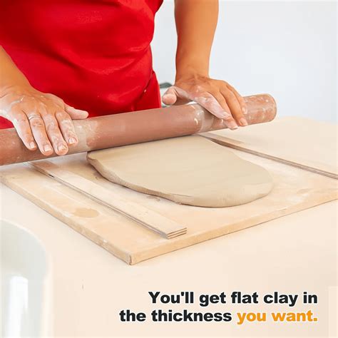 Pottery Rolling Pin Set - 10 Pieces in 5 Sizes for Polymer Clay and ...
