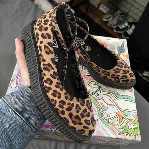 TUK brand leopard print creeper ballet ankle flats.... - Depop