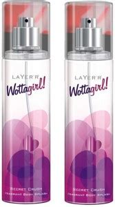 LAYER'R Wottagirl Secret Crush Perfume Body Spray Pack of 2 Combo ...