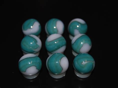 9 Beautiful Jabo Swirl Marbles Made In Reno, Ohio - MarbleMary.Com