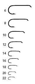 For Tying Flies Talon Salmon Single Fly Tying Hooks - Sizes 2, 4, 6, 8 ...