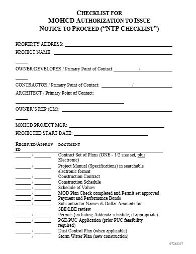 Project Authorization Checklist 的图像结果