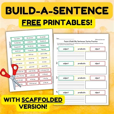 Free Sentence Worksheets