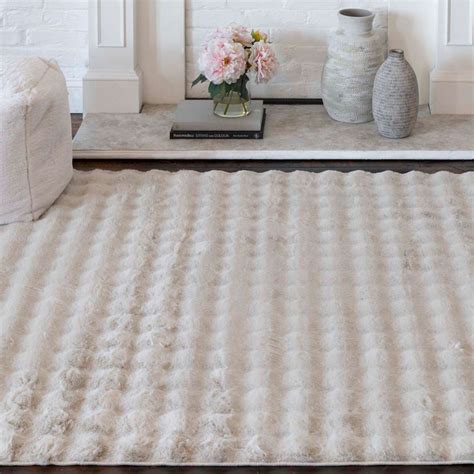 Crosby St. Beige Bebel Faux Fur Shag Area Rug 5x7 | Home Decor | At Home
