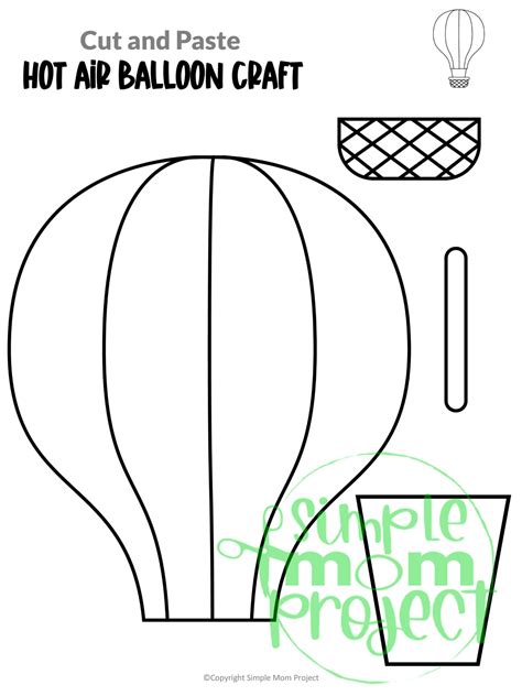 Hot Air Balloon Template Printable | Printable Templates