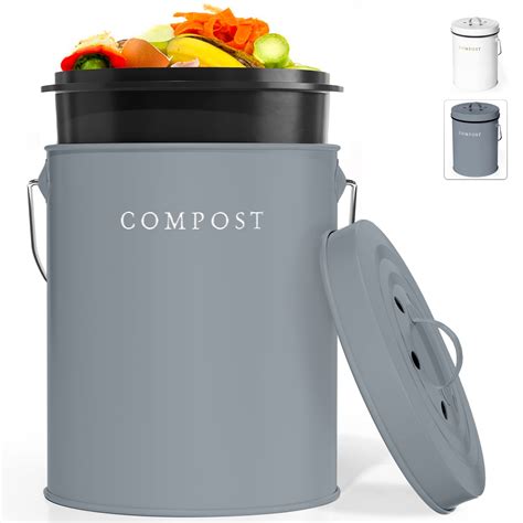 Buy Compost Bin Kitchen Counter, Countertop Compost Bin with Lid ...