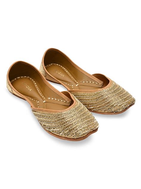 Shop Rocia By Regal Gold Women Embroidered Juttis Online