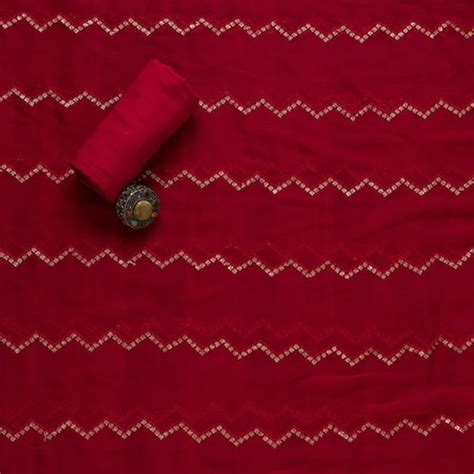 Pink & Grey Embroidered Unstitched Dress Material