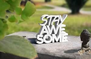 Buy NUKKAD TALES Stay Awesome White Showpiece - Kids Room & Office ...
