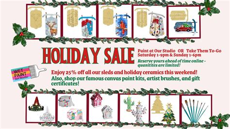 Holiday Sale: Ceramics, Sleds, Canvas Kits, Artist Brushes, Gift ...
