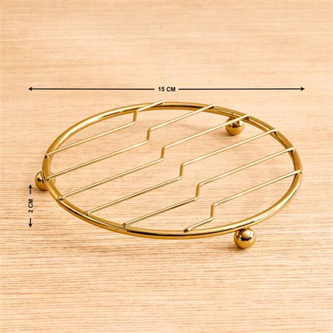 Buy Regal Luxe Aurum Metal Trivet from Home Centre at just INR 449.0