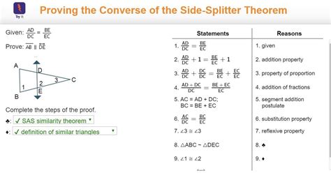 Image result for Side Splitter Theorem Practice Worksheet