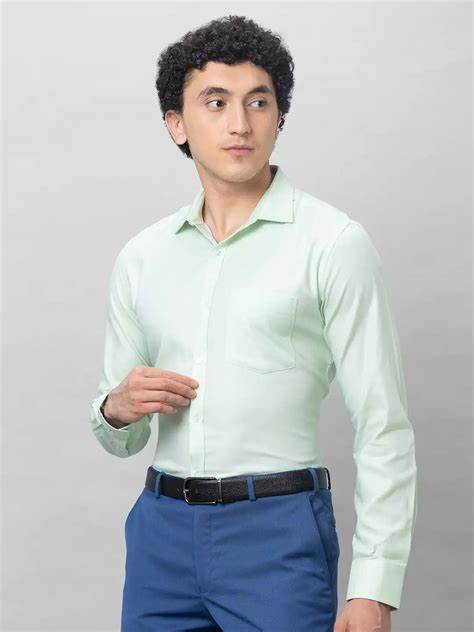Park Avenue Men Green Structure Slim Fit Cotton Shirts – MyRaymond