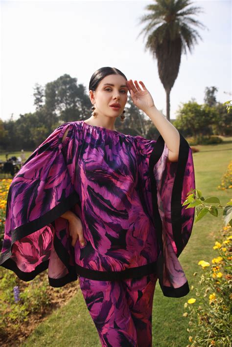Tyrian Kaftan Co-ord Set – Gauri Designer Apparels