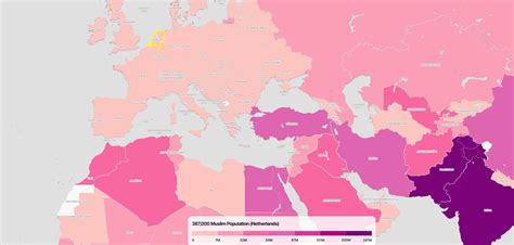 Muslim Population Map in Europe by Country - Guide of the World