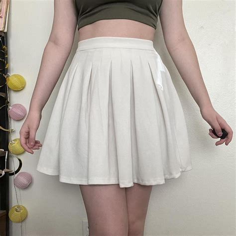 Shein Women’s White Preppy Tennis Skirt Size 5 School… - Gem
