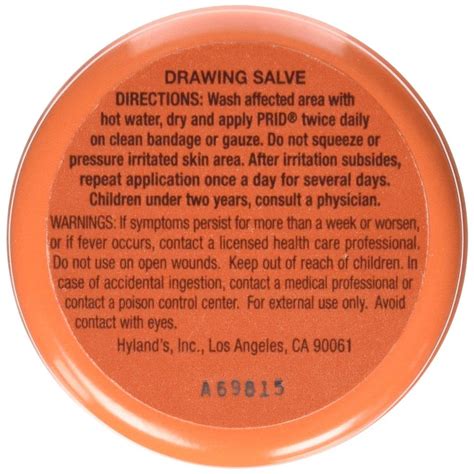 Smile's PRID Drawing Salve by Hyland's for Topical Pain Relief - 18g ...