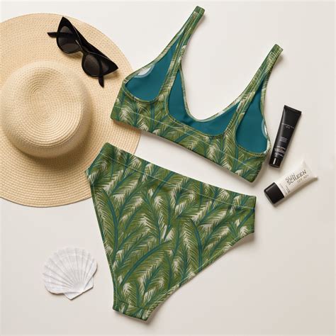 Olive Green Bikini, Tropical Bathing Suit, Women's Two Piece Swimsuit ...