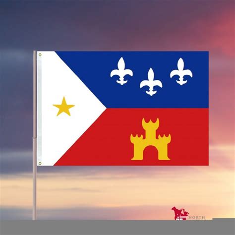 Acadiana (Louisiana 1965) Perma-Nyl Flag - North American Flags ...