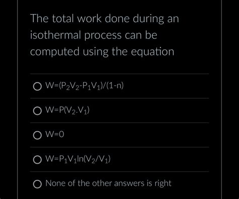 Image result for Work Equations Isothermal Process