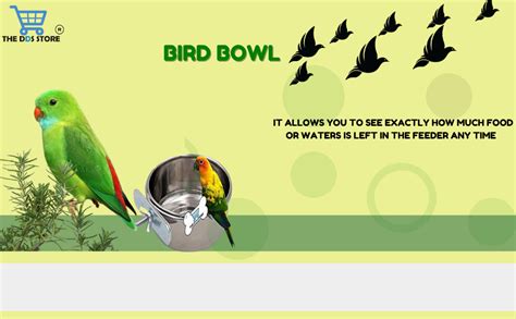 Cozy Puppies, Water Food Bowl Bird Cage Cups, Stainless Steel Bird ...