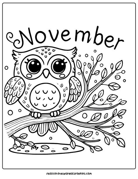 Cute Coloring Pages For Kids November