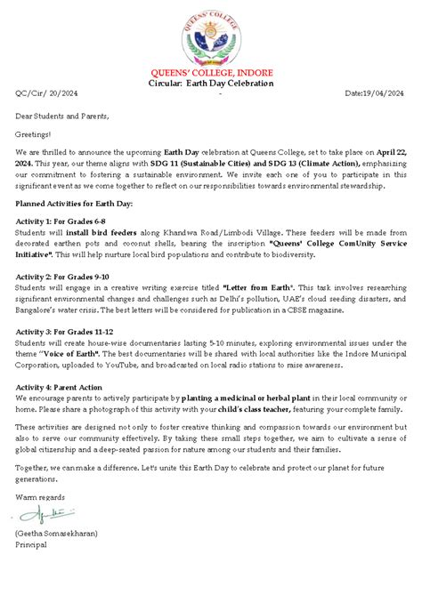 Earth Day celebration - Summary Cultural Studies - QUEENS’ COLLEGE ...