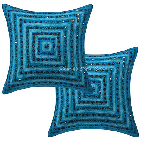 Buy Stylo Culture Decorative Cotton Cushion Covers 16 Inch x 16 Inch ...