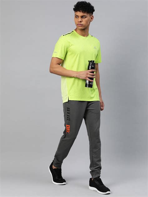 Alcis Men Green Printed Anti Static Slim Fit T-shirt AAMTEESM00075302