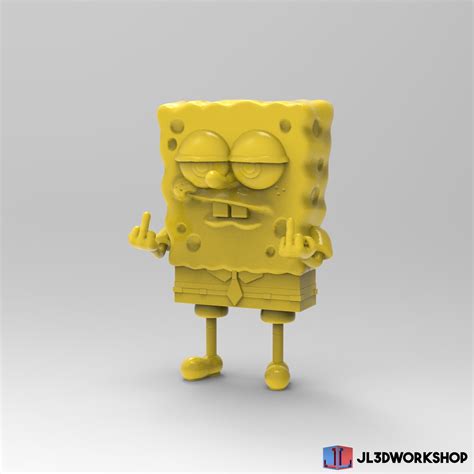 Jl3d Figure / Figure 64 1/64 Scale Spongebob Sponge Bob Middle Finger ...