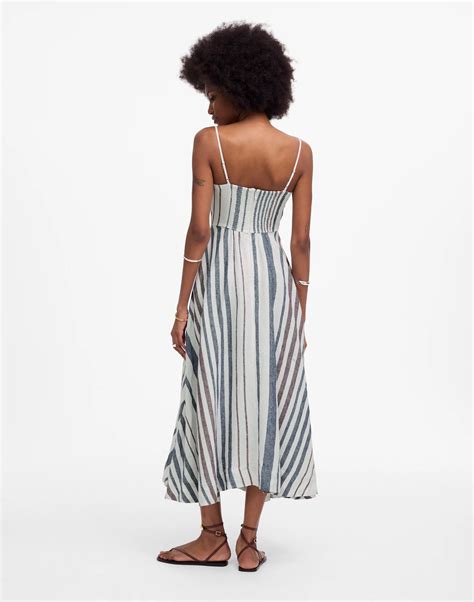 Striped Circle Maxi Dress in 100% Linen | Madewell