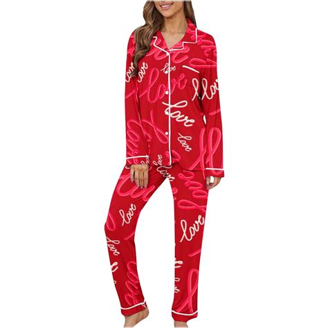 CALAFEBILA Two Piece Pajamas for Women Button Down Pjs for Women ...